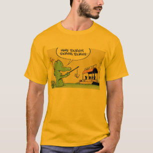 T-shirt Chemise drôle de bande dessinée de crocodile