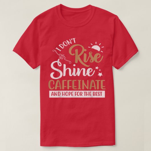 T-shirt Chemise drôle de café (Design devant)