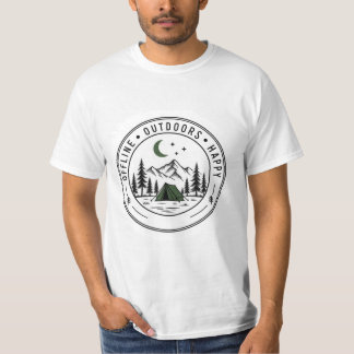 T-shirt Chemise drôle de camping – Heureux en plein air ho