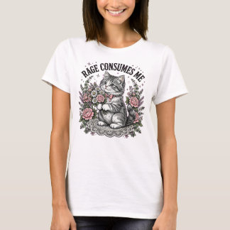 T-shirt Chemise drôle de chat de Rage Me Consume | Fl vint