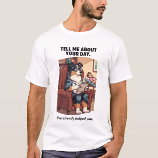 T-shirt Chemise drôle de chien thérapeute | Juger votre jo