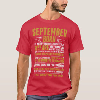 T-shirt Chemise drôle de citations nées en septembre