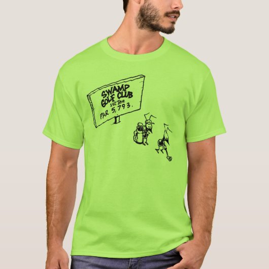 T-shirt Chemise drôle de golf de bande dessinée (Devant)
