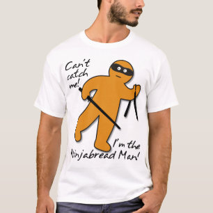 T-shirt Chemise drôle de Ninjabread Ninja homme en pain d'