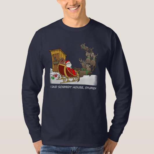 T-shirt Chemise drôle de Noël de Chambre de Schmidt (Devant)