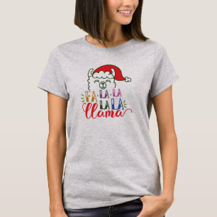 T-shirt Chemise drôle de Noël de lama de La de La de L