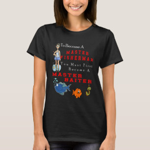 T-shirt Chemise drôle de pêche à la basse Maître Appât ext
