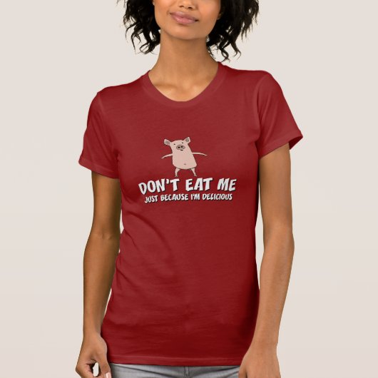 T-shirt Chemise drôle de porc : Ne me mangez pas (Devant)