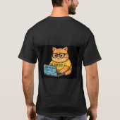 T-shirt Chemise drôle de programmeur de chat orange (Dos)