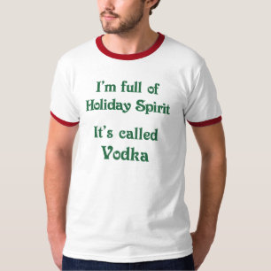 T-shirt Chemise drôle de vodka d'esprit de vacances