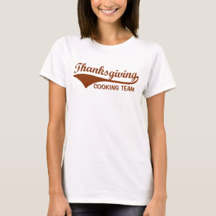 T-shirt Chemise drôle d'équipe de cuisine de thanksgiving