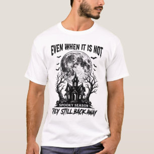 T-shirt Chemise drôle d'Halloween Saison Squelettique Fuir