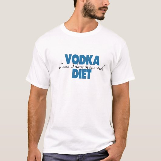T-shirt Chemise drôle indiquant une vodka (alcool) et le (Devant)