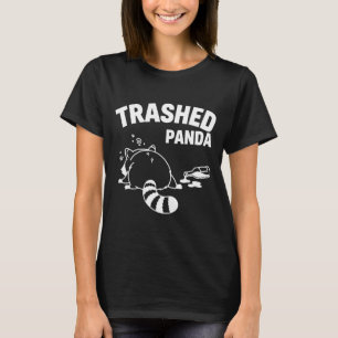 T-shirt Chemise drôle Panda détruit Raton laveur se saoule