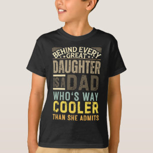 T-shirt Chemise Drôle Papa De Fille Hommes Drôle Pères Da
