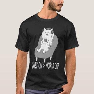 T-shirt Chemise drôle pour adolescente Casque Chat aussi p