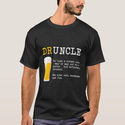 T-shirt Chemise Drunckle Druncle Drôle - Définition du Dic (Devant)