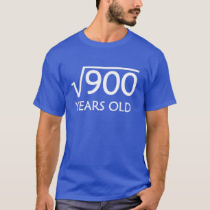 T-shirt Chemise du 30e anniversaire   Racine Carré de 900 