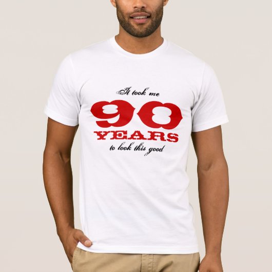 T-shirt Chemise du 90e anniversaire | Numéro d'année perso (Devant)