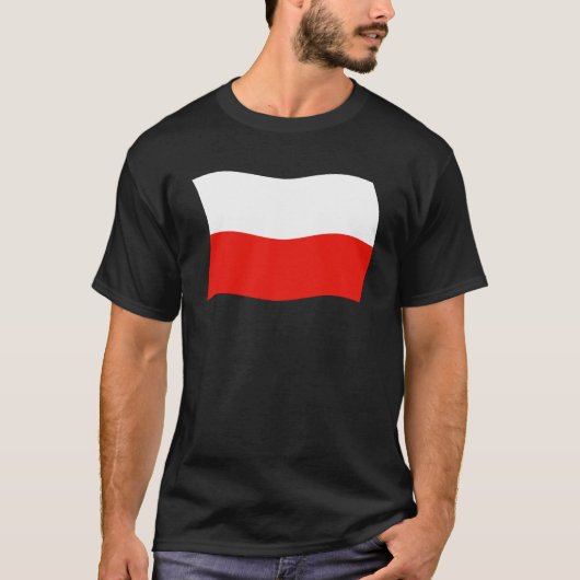T-shirt Chemise du drapeau de la Pologne (Devant)
