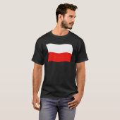 T-shirt Chemise du drapeau de la Pologne (Devant entier)