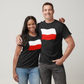 T-shirt Chemise du drapeau de la Pologne (Unisexe)