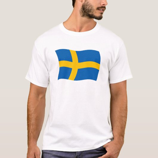 T-shirt Chemise du drapeau de la Suède (Devant)