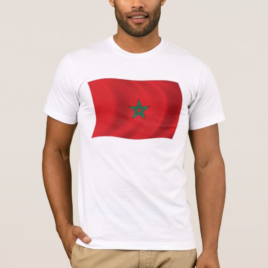 T-shirt Chemise du drapeau du Maroc (Devant)
