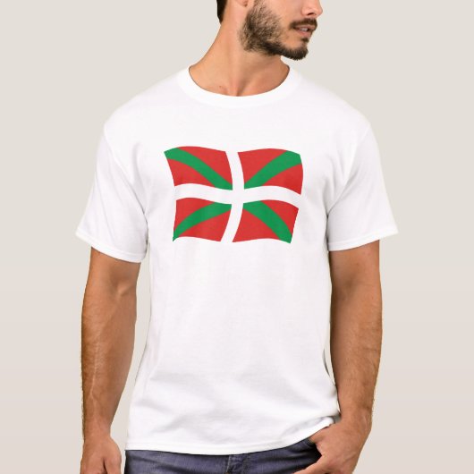 T-shirt Chemise du drapeau du peuple basque (Devant)
