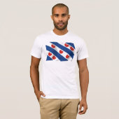 T-shirt Chemise du drapeau frison (Devant entier)