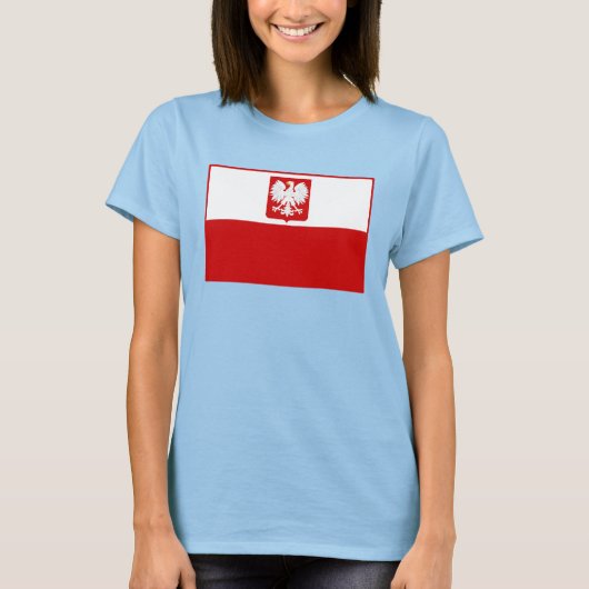 T-shirt Chemise du drapeau polonais (Devant)