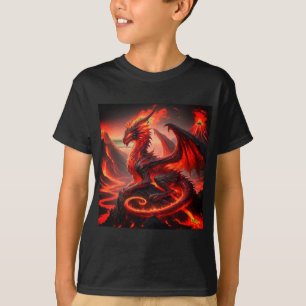 T-shirt Chemise du Garçon du Dragon Feu