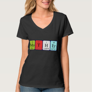 T-shirt Chemise du nom de la table mère périodique