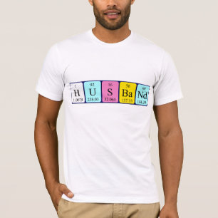 T-shirt Chemise du nom de la table périodique du mari