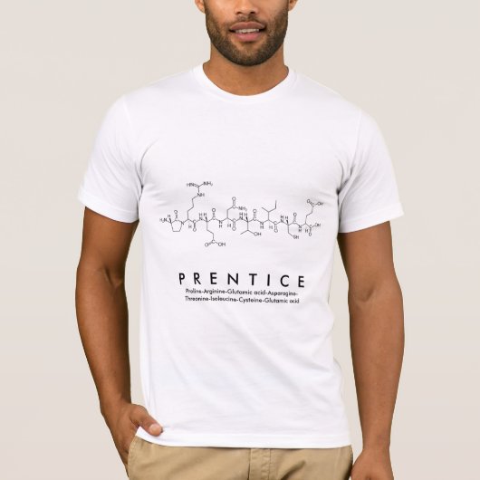 T-shirt Chemise du nom du peptide Prentice (Devant)