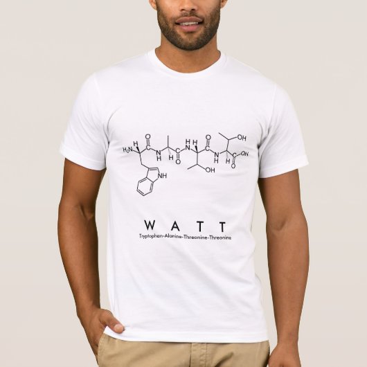 T-shirt Chemise du nom du peptide Watt (Devant)