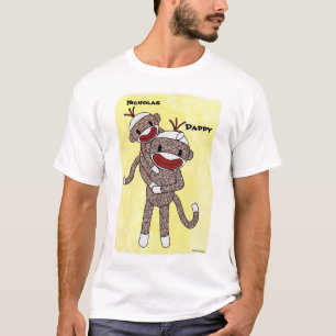 T-shirt Chemise du papa 01 de singe de chaussette