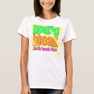 T-shirt Chemise du sud de plage de coupure de ressort vert