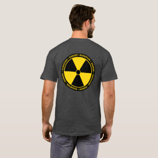 T-shirt Chemise du symbole de rayonnement jaune (rétro-imp
