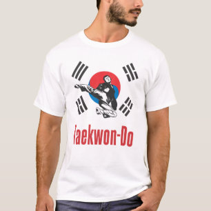 T-shirt Chemise du Taekwondo de drapeau de 327 Coréens