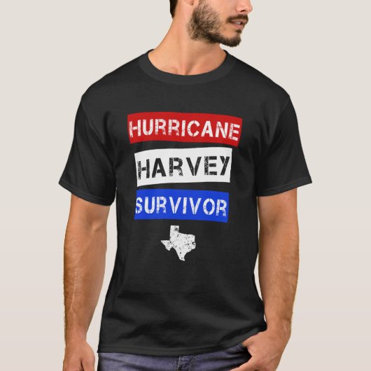 T-shirt Chemise du Texas des hommes de survivant de Harvey (Devant)