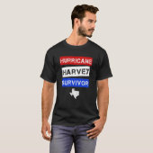 T-shirt Chemise du Texas des hommes de survivant de Harvey (Devant entier)