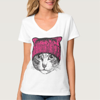 T-shirt Chemise du V-Cou des femmes de protestation de