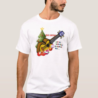 T-shirt Chemise d'ukulélé de Noël