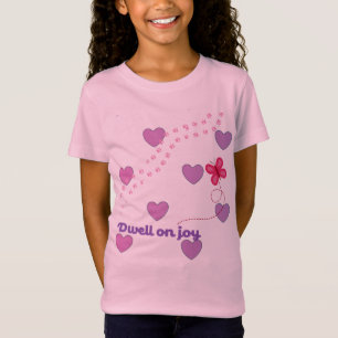 T-Shirt Chemise dwell on joy cœurs et empreintes de pattes