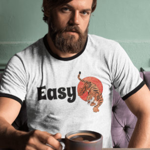 T-shirt Chemise "Easy Tiger" à typographie amusante – Desi