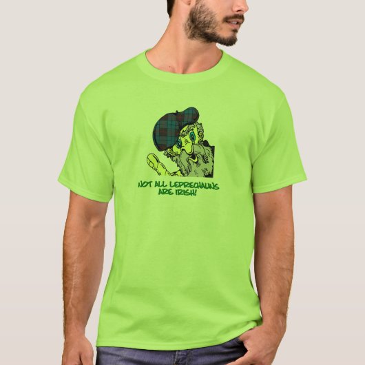 T-shirt Chemise écossaise de lutin du jour de St Patrick (Devant)