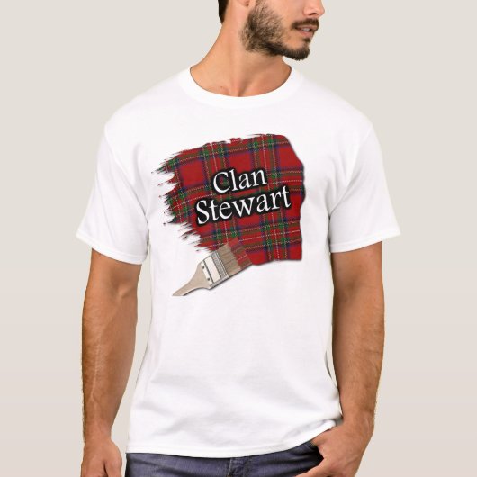 T-shirt Chemise écossaise de peinture de tartan de Stewart (Devant)