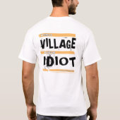 T-shirt Chemise effrayée d'idiot de village de Scriptless (Dos)
