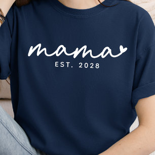 T-shirt Chemise élégante personnalisée "Mama" en écriture 